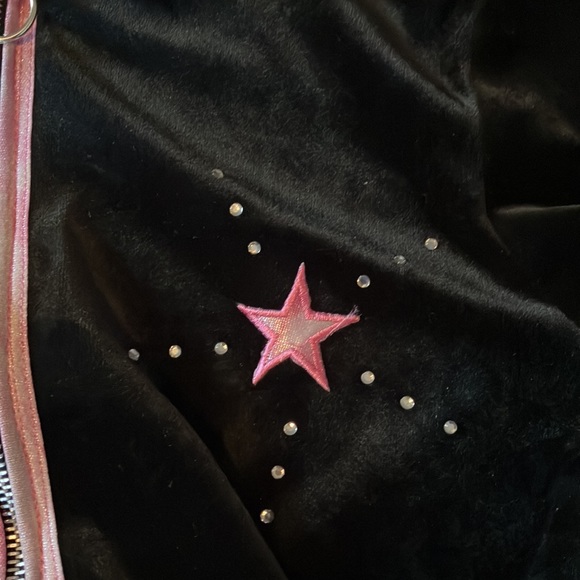 Girls next concept black velour zip up Sz 12-14 - Picture 7 of 8